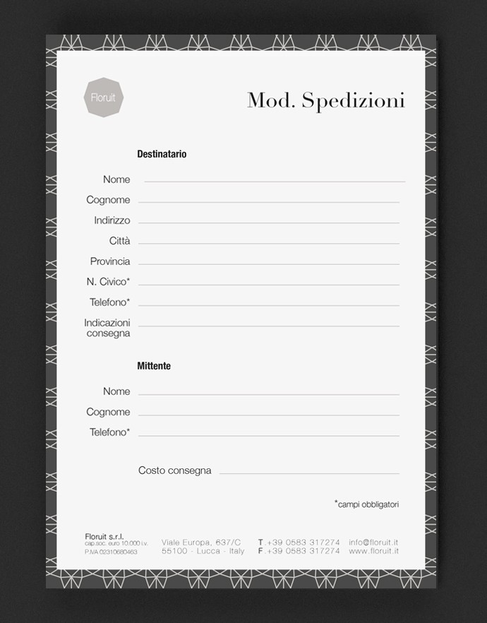Moduli per spedizione Floruit 954